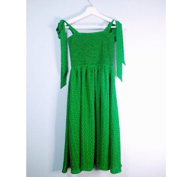 LULUS Day in the Sun Green Print Smocked Midi Dress - Picture 5 of 12